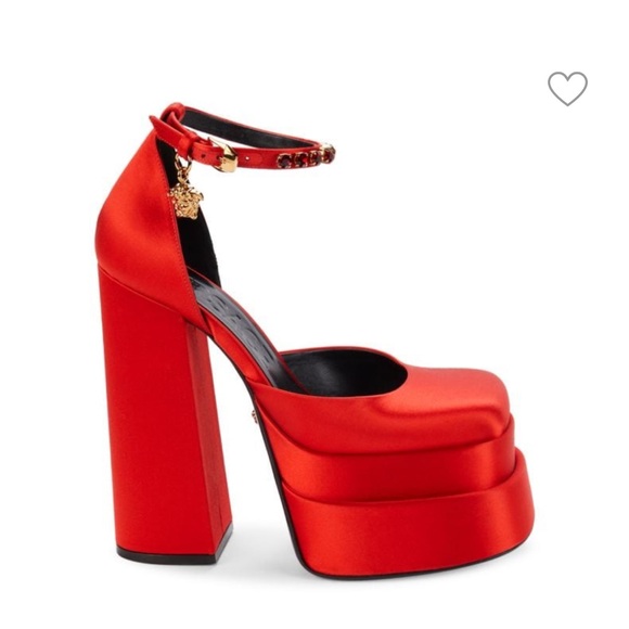 ❗️SOLD❗️NWT VERSACE AEVITAS D’ORSAY CRYSTAL AND MEDUSA CHARM SATIN PUMPS BOX - Picture 3 of 12